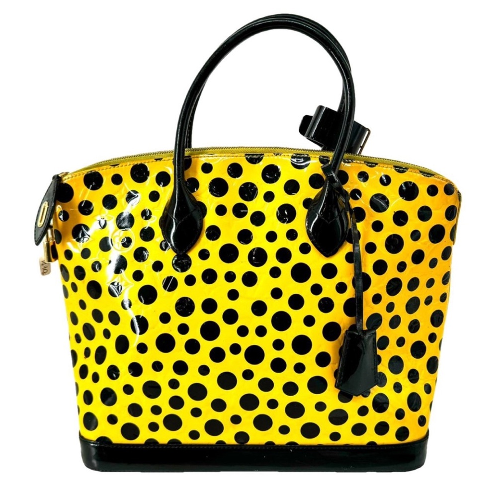 Louis Vuitton x Yayoi Kusama Yellow Monogram Vernis Dots Infinity Lockit MM